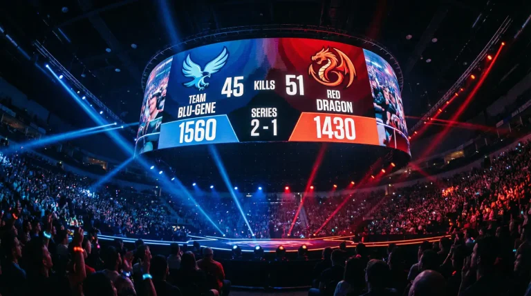 Tableau de scores d'un match League of Legends montrant un écart de kills entre deux équipes