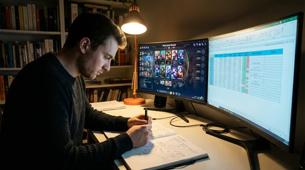 Analyse stratégique d'un match League of Legends avant de parier